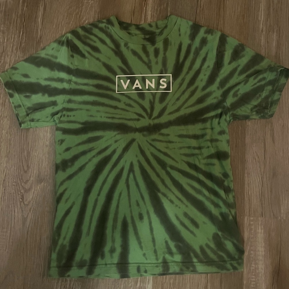 Vans tie dye green shirt